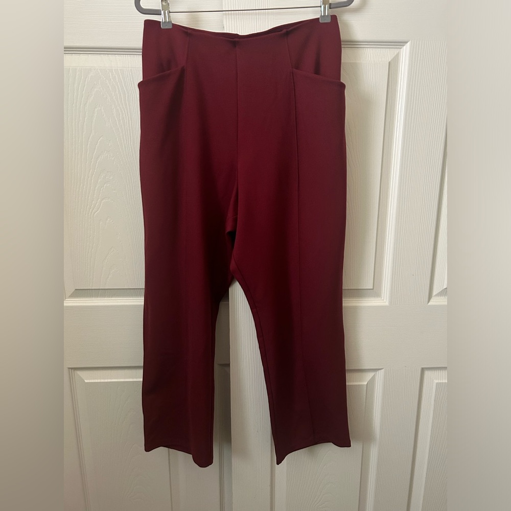 NWT Old Navy extra high rise Wine ponte pants xxl